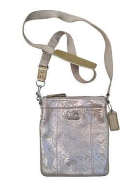 Coach Carriage Metallic Signature Mia Crossbody Swingpack